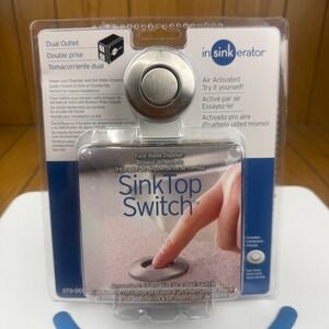 InSinkErator SinkTop Switch STS-00SN Dual‎ Outlet Satin Nickel Air Switch Kit